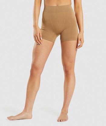 Dámské Boxer Gymshark Seamless Světle Hnědé | CZ 3179MQZ